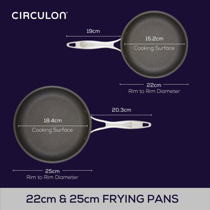 ScratchDefense Multi-Layer Stainless Steel Extreme Non-Stick Induction Frying Pan - 2 Sizes