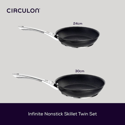 Infinite Non-Stick Induction Frying Pan Twin Set - Medium & Large