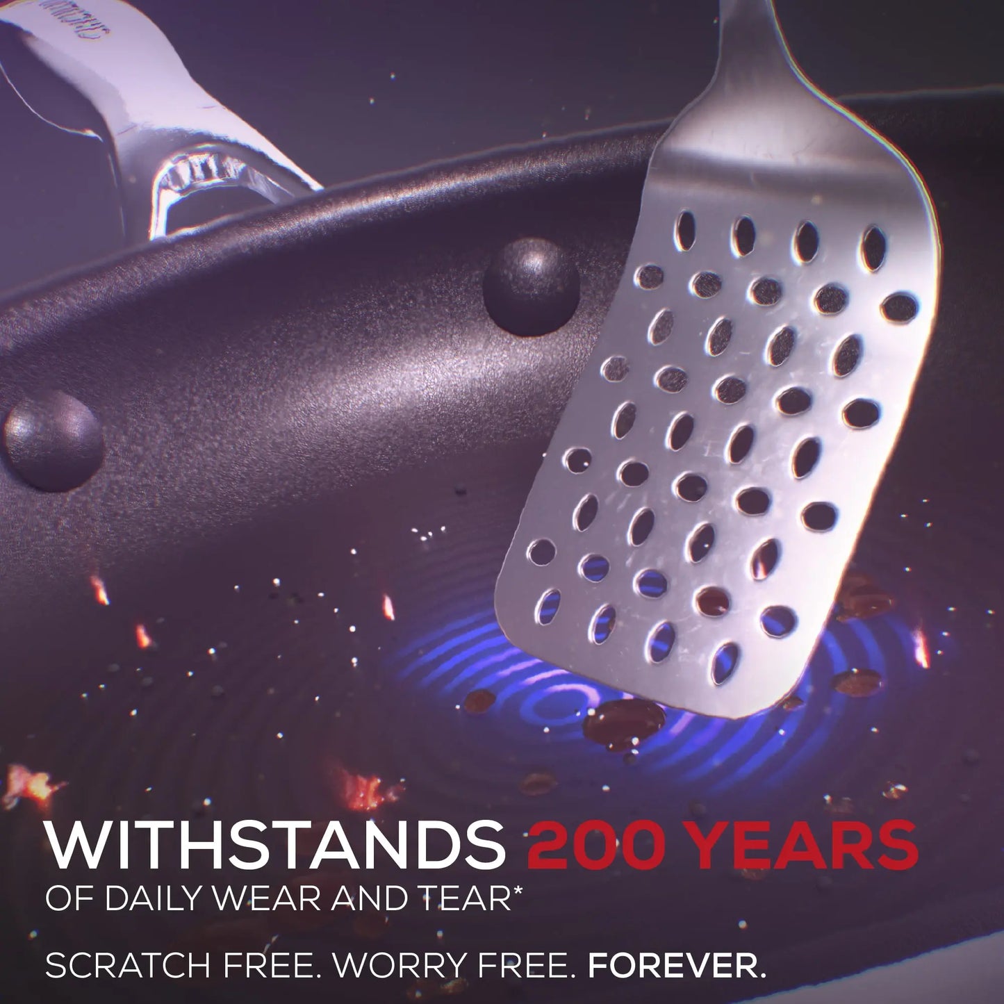 ScratchDefense Multi-Layer Stainless Steel Extreme Non-Stick Induction Frying Pan - 2 Sizes