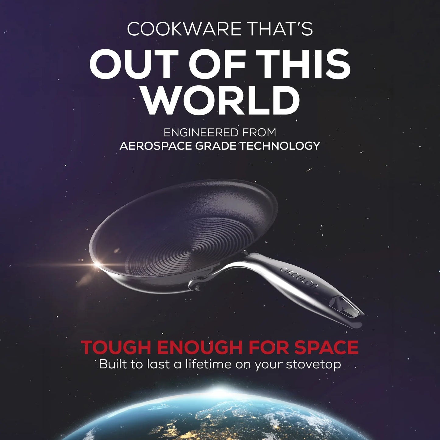 ScratchDefense Multi-Layer Stainless Steel Extreme Non-Stick Induction Frying Pan - 2 Sizes