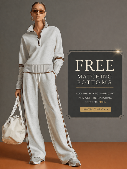 Maria™ Ladies quarter-zip tracksuit top (+Free matching bottoms)